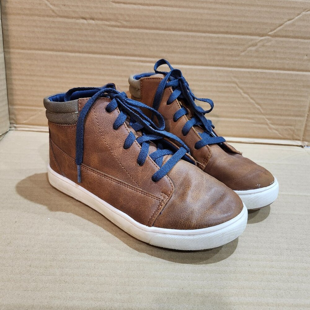 Size 3 Boys Brown Sneakers